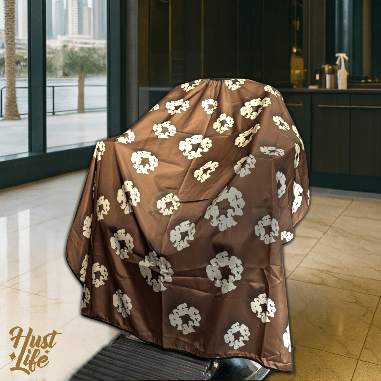 Brown - Premium Barber Salon Hair Cape - HUST LIFE
