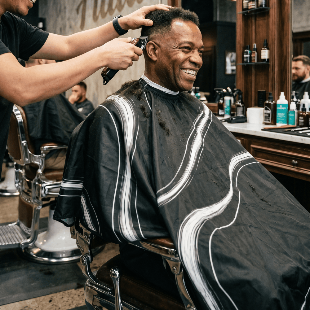 NoirFlow™ - Premium Barber Salon Hair Cape - HUST LIFE