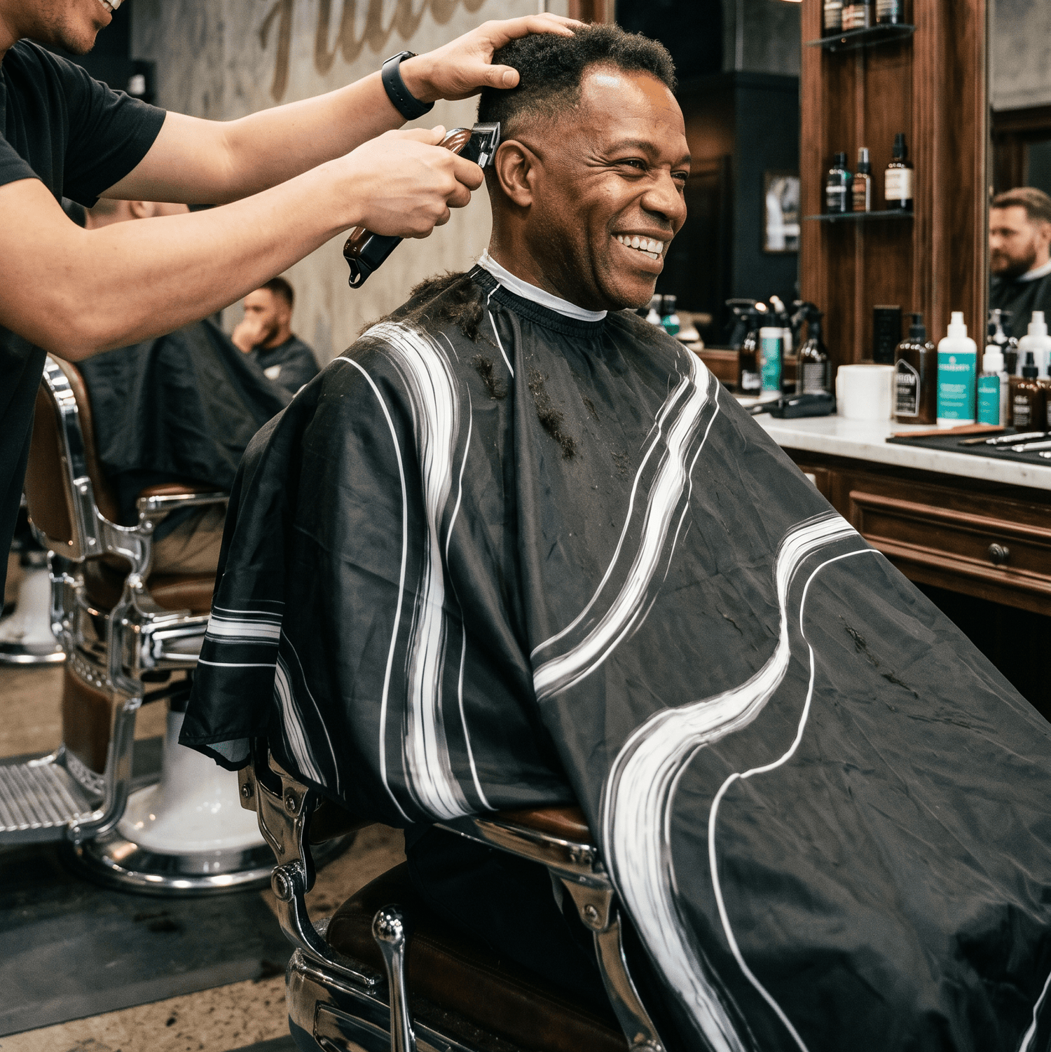 NoirFlow™ - Premium Barber Salon Hair Cape - HUST LIFE